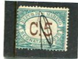 SAN MARINO - 1897   POSTAGE DUE   5c  USED - Strafport