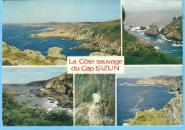 Cléden-Cap-Sizen-(Sud-Finistère)-1975-Multivues- La Côte Sauvage Du Cap Sizen-cachet +Belle Flamme De Audierne-1975 - Cléden-Cap-Sizun