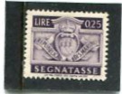 SAN MARINO - 1945   POSTAGE DUE   25c  MINT NH - Postage Due