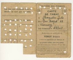 (P87) - CARTE DE TABAC - Y&T EF 1 - CONTRIBUTION AUX DEPENSES DE L ENTRAIDE FRANCAISE - Documentos