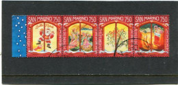 SAN MARINO - 1996   CHRISTMAS  STRIP OF 4  FINE USED - Used Stamps