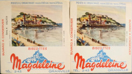 2 BUVARDS Biscottes Magdeleine GRANVILLE - N° 13 GRANVILLE - Le Casino - BE - Biscottes