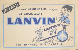 BUVARD : LANVIN CHOCOLAT - Dijon , L'Oiseau Blanc - Avion - TBE - Chocolade En Cacao