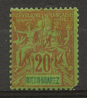 DIEGO-SUAREZ: *, N° YT 44, Dt D'angle Crte, Ch., AB - Unused Stamps