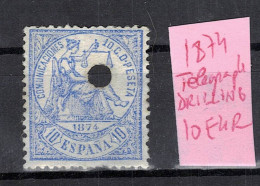 CHCT55 - Justice, Telegraph Drill, 1874, MH, Spain - Ongebruikt