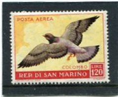 SAN MARINO - 1959   120 L   BIRDS  AIR MAIL  MINT NH - Neufs