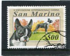 SAN MARINO - 1994   500 L   BOSTON TERRIER  FINE USED - Usati