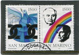 SAN MARINO - 1991   NEW EUROPA  PAIR  EX  MS  FINE USED - Used Stamps