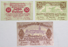 AUSTRIA NOTGELD NEUSTADT 3PC #alb012 0311 - Autriche