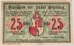 AUSTRIA NOTGELD 25 HELLER 1919 EFERDING #alb010 0191 - Oesterreich