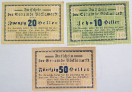 AUSTRIA NOTGELD BODLARMARKT 3PC #alb012 0289 - Oesterreich