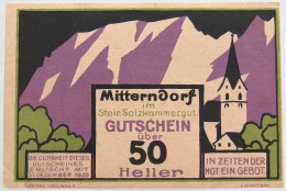 AUSTRIA 50 HELLER SALZKAMMERGUT #alb010 0357 - Oesterreich