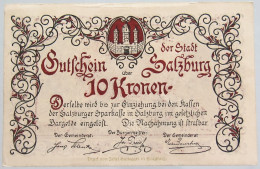 AUSTRIA 10 KRONEN SALZBURG #alb010 0363 - Oesterreich