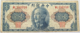 CHINA 1 YUAN 1945 #alb013 0059 - Chine