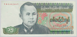 BURMA 15 KYATS TOP 1986 #alb015 0017 - Myanmar