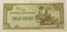 BURMA 1/2 RUPEE #alb015 0213 - Myanmar