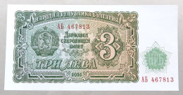 BULGARIA 3 LEVA 1951 TOP #alb050 1231 - Bulgarije