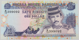 BRUNEI 1 DOLLAR 1991 UNC #alb018 0189 - Brunei