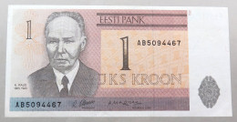 ESTONIA 1 KROON 1992 TOP #alb050 0847 - Estonie