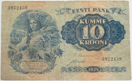 ESTONIA 10 KROONI 1928 #alb010 0301 - Estonie