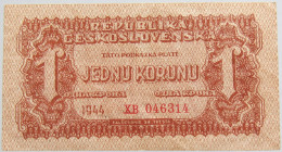 CZECHOSLOVAKIA 1 KORUNA 1944 #alb012 0039 - Checoslovaquia