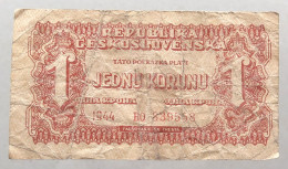 CZECHOSLOVAkIA 1 KORUNA 1944 #alb051 0053 - Tchécoslovaquie