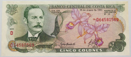 COSTA RICA 5 COLONES 1992 TOP #alb017 0193 - Costa Rica