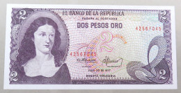 COLOMBIA 2 PESOS 1977 TOP #alb050 0383 - Colombia