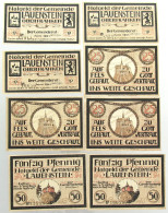 COLLECTION BANKNOTES NOTGELD GERMANY LAUENSTEIN 8pc #alb067 0499 - Colecciones Y Lotes