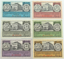 COLLECTION BANKNOTES NOTGELD GERMANY 6 Pc GOCH #alb067 0505 - Verzamelingen & Kavels