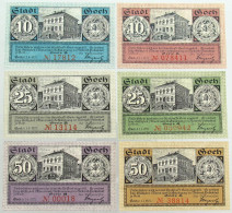 COLLECTION BANKNOTES NOTGELD GERMANY 6 Pc GOCH #alb067 0505 - Collections & Lots
