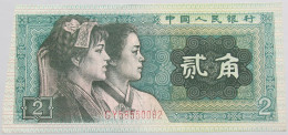 CHINA 2 JIAO 1980 UNC #alb018 0091 - Chine