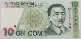 KYRGYZSTAN 10 SOM 1997 UNC #alb018 0031 - Kirguistán