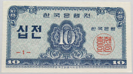 KOREA 10 JEON 1962 TOP #alb014 0533 - Korea (Süd-)