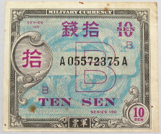 JAPAN 10 SEN MILITARY #alb018 0121 - Japon