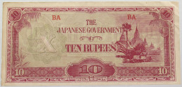 JAPAN 10 RUPEES BURMA #alb017 0135 - Giappone