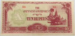 JAPAN 10 RUPEES BURMA #alb015 0145 - Japón