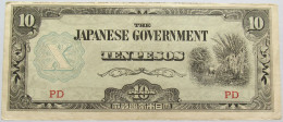 JAPAN 10 PESOS MILITARY #alb015 0209 - Japon