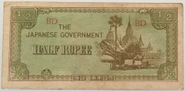 JAPAN 1/2 RUPEE BURMA #alb017 0115 - Giappone