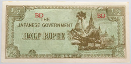 JAPAN 1/2 RUPEE BURMA WW2 #alb014 0233 - Japon