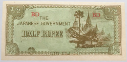 JAPAN 1/2 RUPEE BURMA #alb014 0275 - Japón