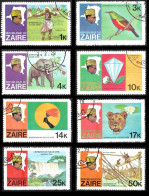 Zaire   1979 - Expédition Du Fleuve Zaire - La Série Complète 589 B à 596 B-  Oblitérés - Usati