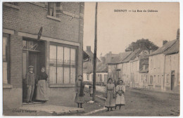 HORNOY (80) - CPA - La Rue Du Château - Café, Carotte Débit De Tabac - Hornoy Le Bourg