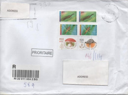 Bulgaria, Flora And Fauna, Insect, Mushroom, Registered Letter - Storia Postale