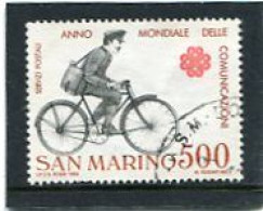 SAN MARINO - 1983  500L  COMMUNICATIONS  FINE USED - Gebruikt