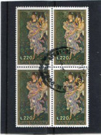 SAN MARINO - 1972  220 L  BOTTICELLI  BLOCK OF 4  FINE USED - Gebraucht