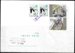 Israel 1995 Birds Animals Stamps On Missing Postal Shipping Costs Certificate [ILT1191] - Storia Postale