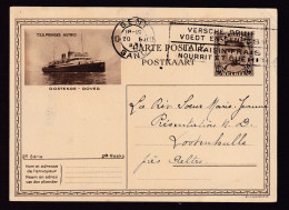 DDEE 852 -- OOSTENDE-DOVER - Carte Illustrée Képi 40 C TSS Prince Léopold NAMUR 1931 - Illustrierte Postkarten (1971-2014) [BK]