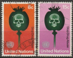 UNO New York 1973 MiNr.256 - 257 O Gestempelt Kampf Gegen Drogenmissbrauch ( 6018 )günstige Versandkosten - Used Stamps