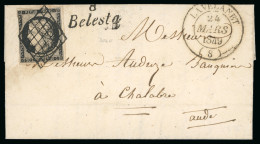 1849, Lettre Pour Chalabre (Aude), Affranchissement - 1849-1850 Ceres